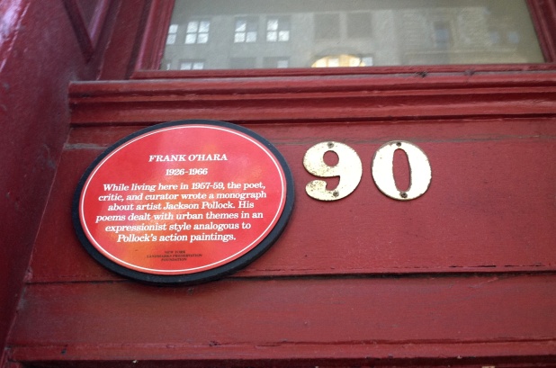 Plaque at 90 University Place, New York